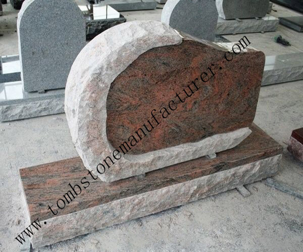 multicolor red granite boulder monument2